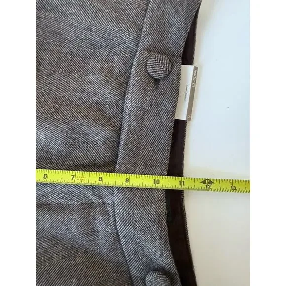 NEW Banana Republic 6 Herringbone Martin Fit Shorts 100% Wool Brown - Picture 7 of 8